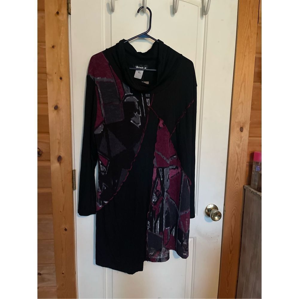 Creations women’s dress size XL asymptomatic black and purple polyester new NWT